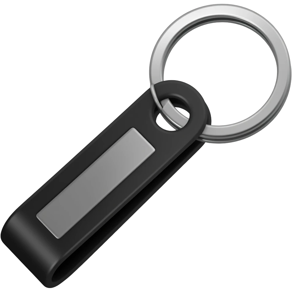 smycz na klucze czarna emoji