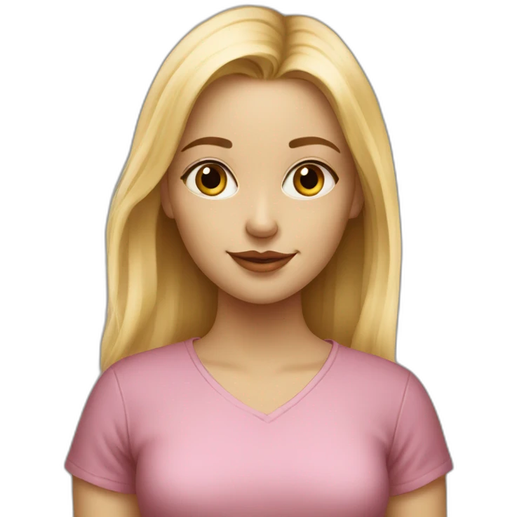 blonde girl painting at studio emoji