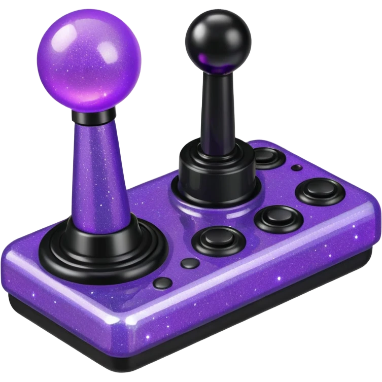 glitter purple and joystick emoji