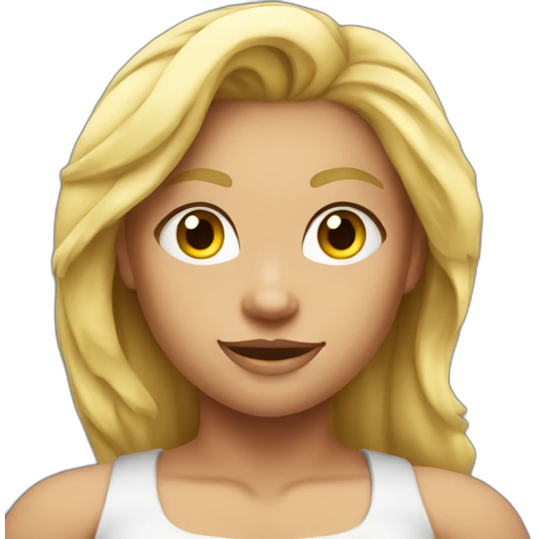 Strong muscle blonde girl emoji