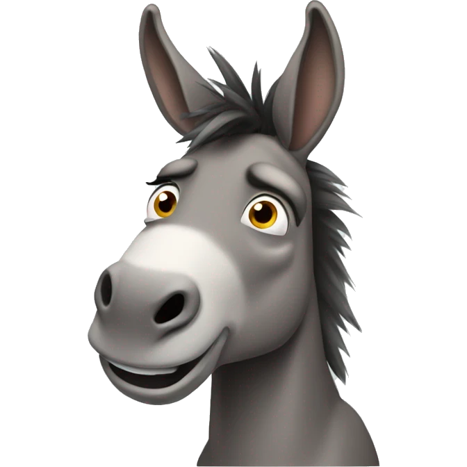 Embarrassed donkey emoji