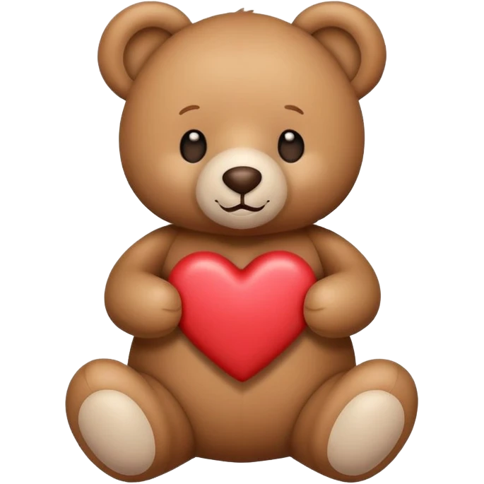 Teddy bear with love heart  emoji