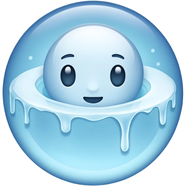 just one circle ice  emoji
