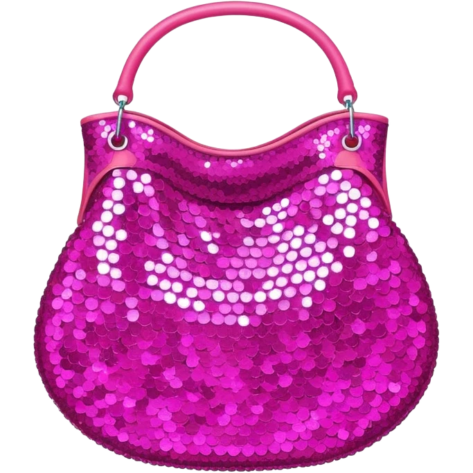 Hot pink sparkly sequin purse  emoji