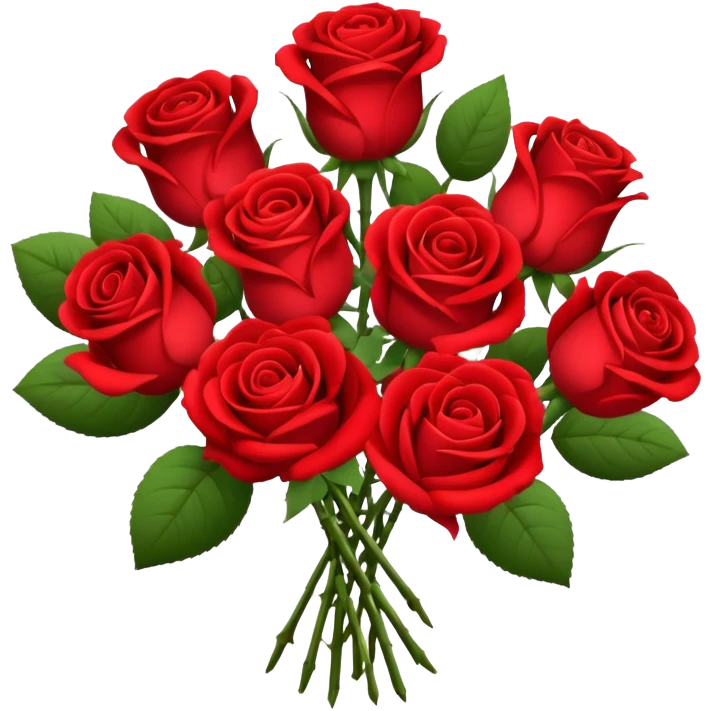 Un bouquet de rose rouge emoji