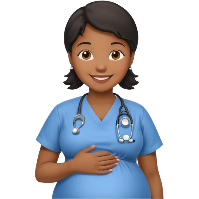 pregnant black nurse emoji