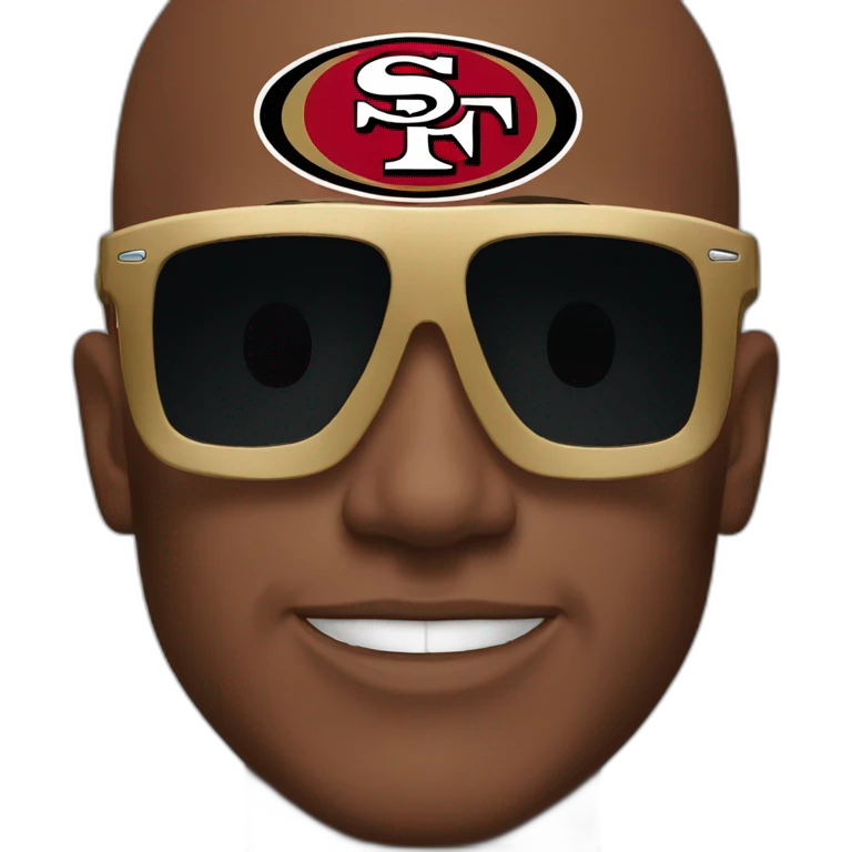 49ers sunglasses face emoji