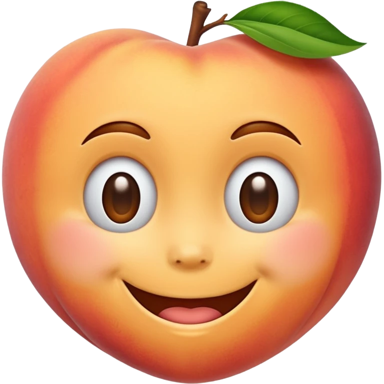 happy face with peach emoji