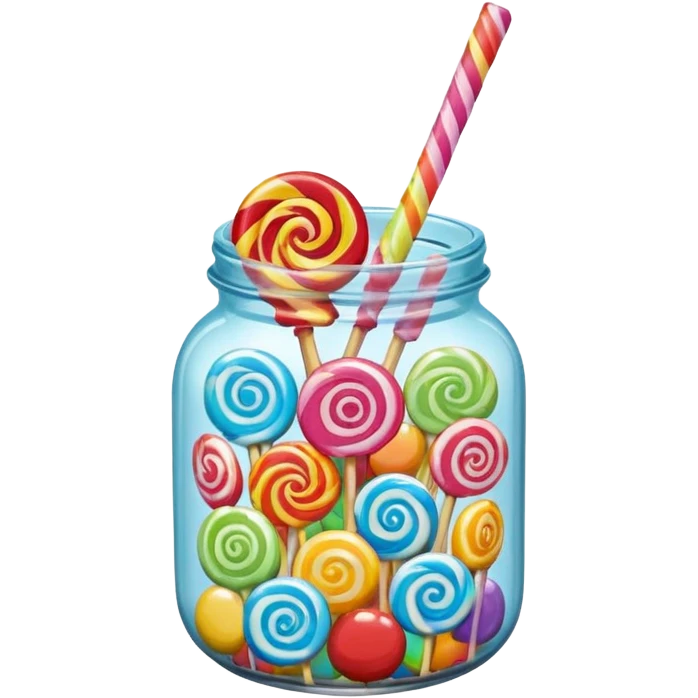 Colorful lollipop jar emoji