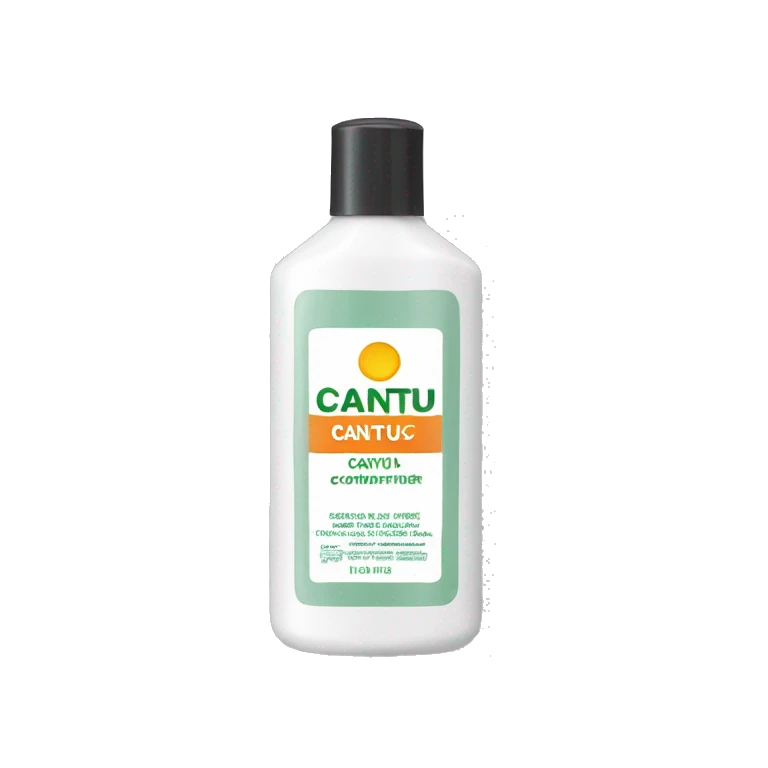 narrow bottle of hair conditioner with a label that says cantu emoji