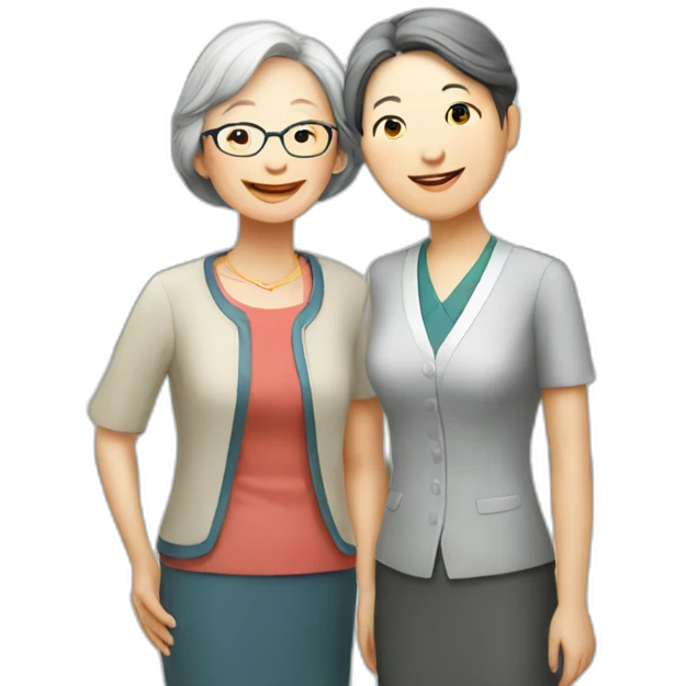 School Reunion in taiwan with older lady teacher emoji