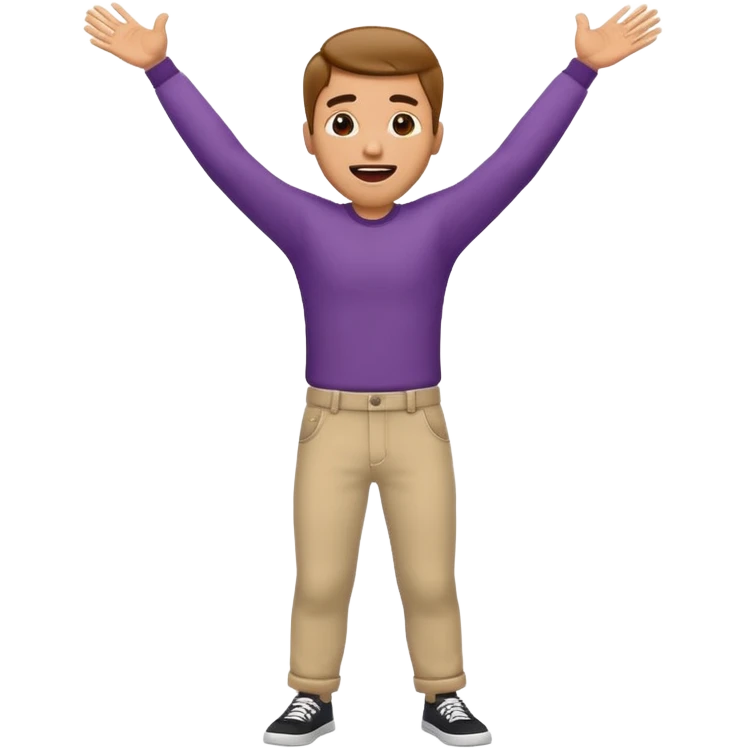Guy emoji with hands up and out saying why with his pants by his ankles emoji