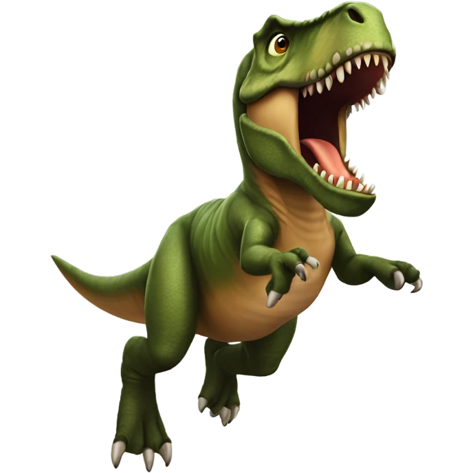 T-Rex flying emoji