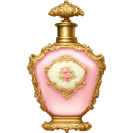 vintage rococo light pink perfume  emoji