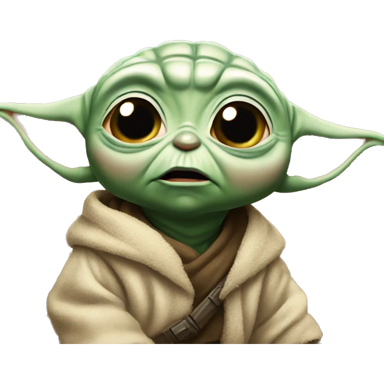 Baby yoda mad emoji