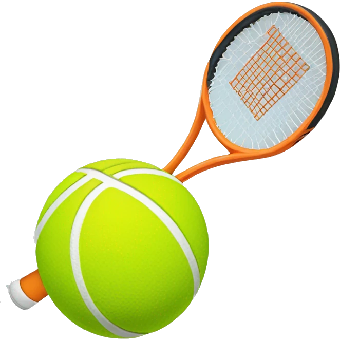 tennis racket, basketball, tennis ball emoji