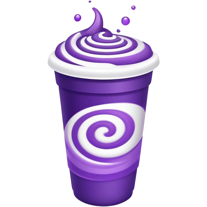purple liquid in styrofoam cup  emoji
