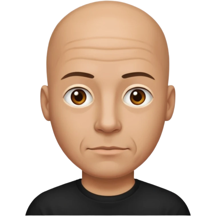 bald man bigger build, emoji