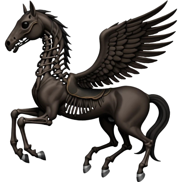 thestral: Winged horses visible only to those who have witnessed death and understand its significance. Can u make it thinner? Like an achal tekkine? emoji
