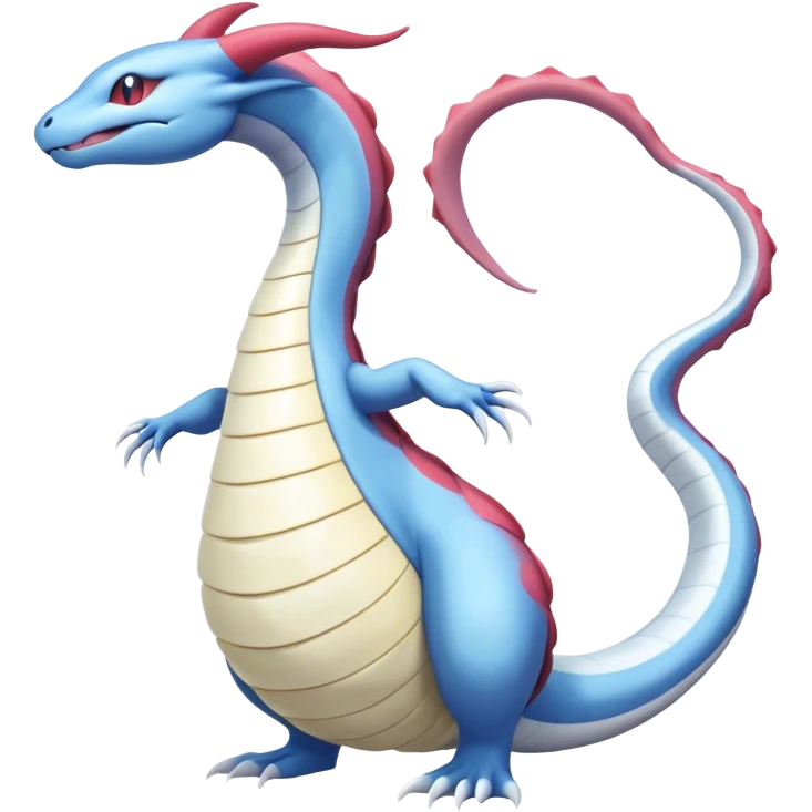 Milotic-Seviper-Dragonair-Dratini-hybrid, full body, two legs, two hands emoji