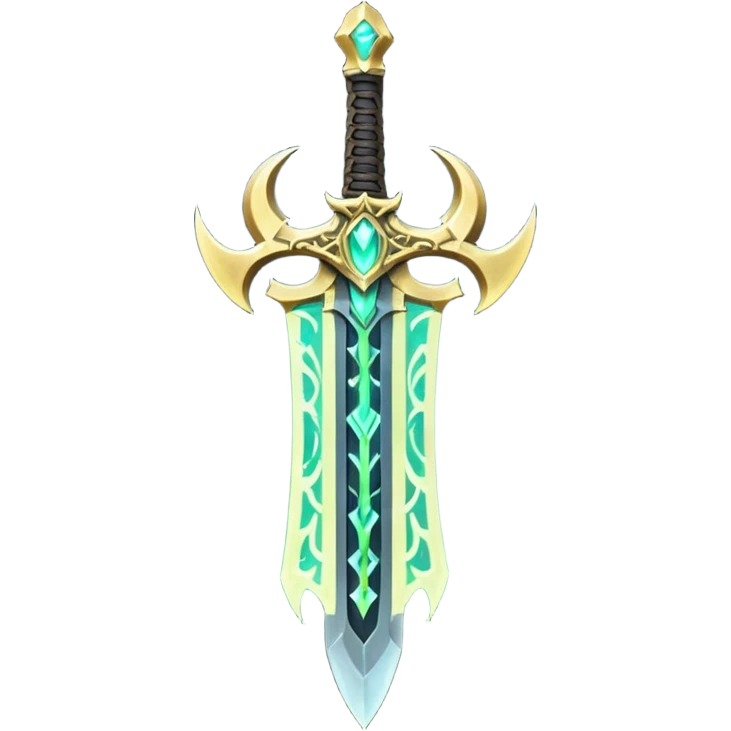 magical greatsword with a eldricth powers in it emoji