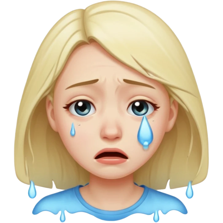 A girl crying  emoji