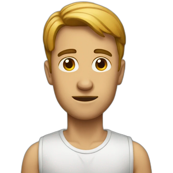 A man standing straight but looking left side emoji