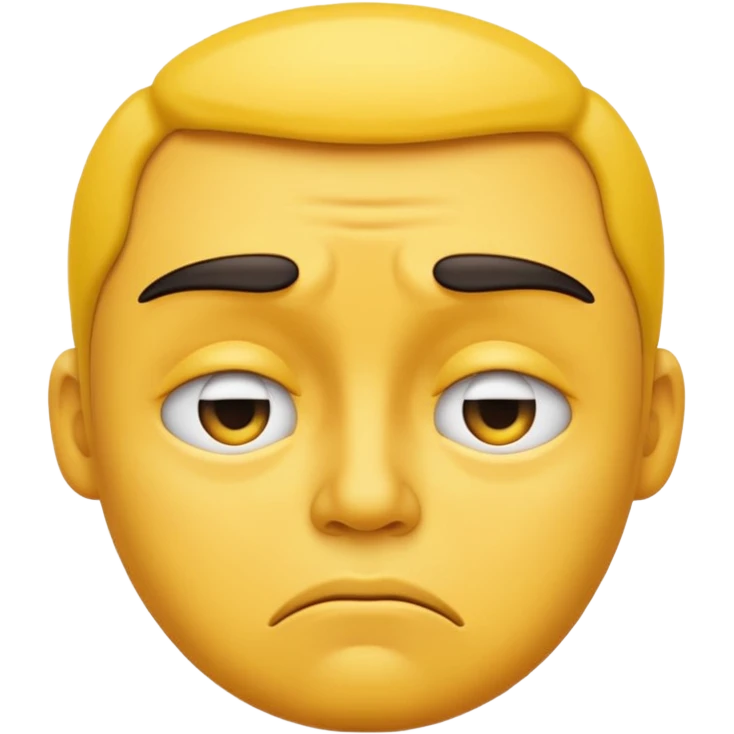 Pouting yellow face emoji emoji