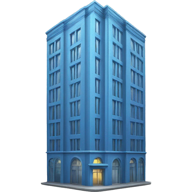 Blue building very tall  emoji