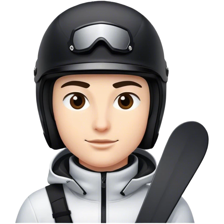 Skier with black helmet  emoji