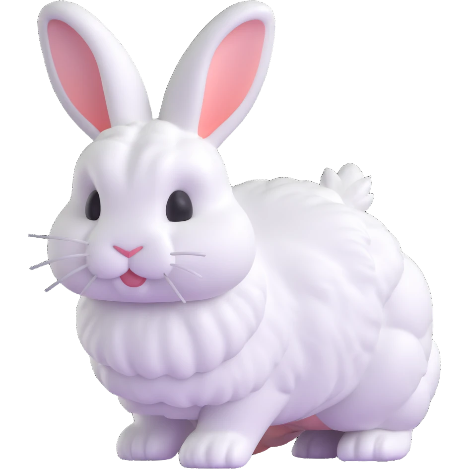 fluffy rabbit lapin emoji