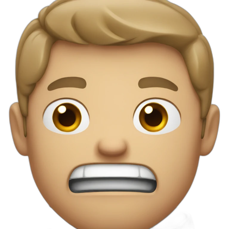 angry white man yelling emoji