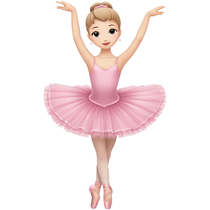 graceful ballerina in pink tutu in dancing pose emoji