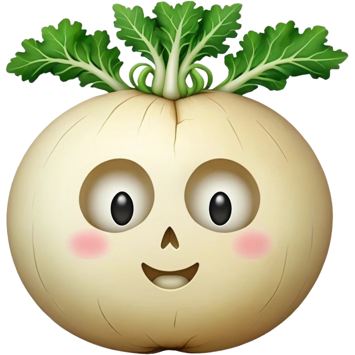 white turnup turnip face emoji