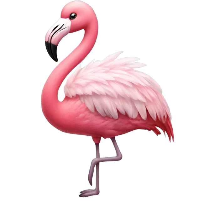 Flamingo wearing a tutu emoji