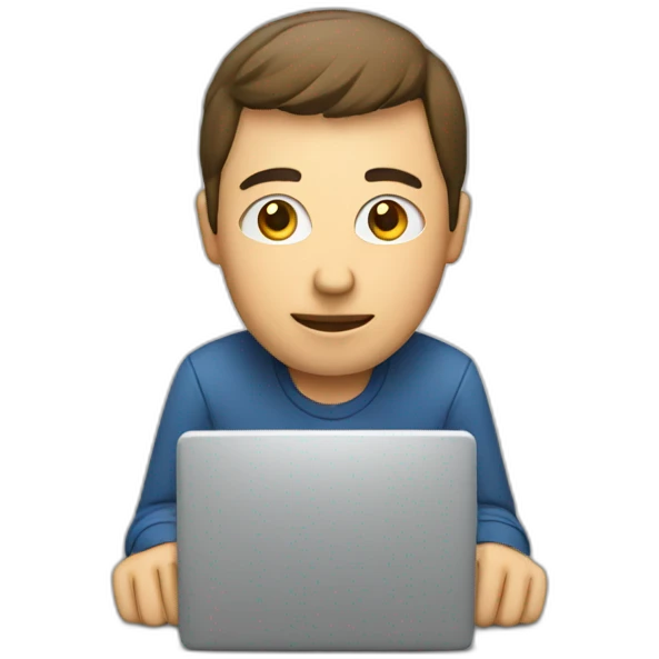 person with a computer emoji
