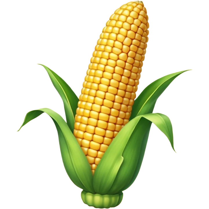 corn on the cob with husk, simple, clear emoji
