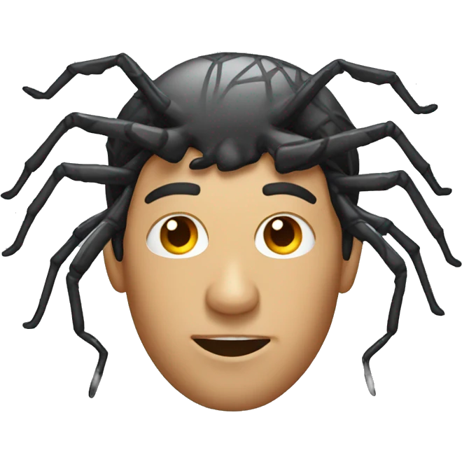Man with spider on his head emoji