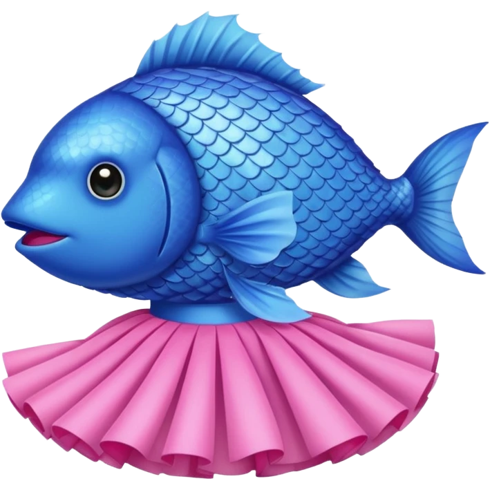 Fish wearing a tutu emoji
