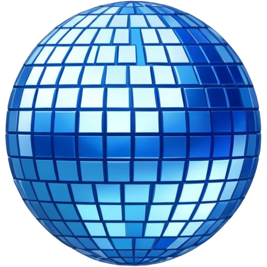 blue disco ball emoji