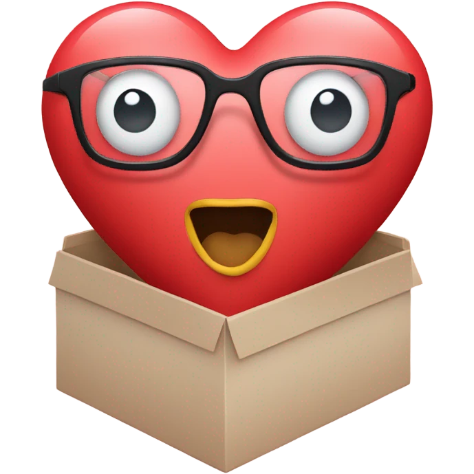 smartbox with glasses on a big heart  emoji
