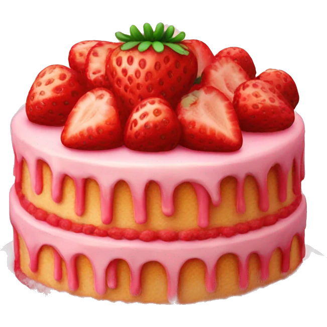 Strawberry cake emoji