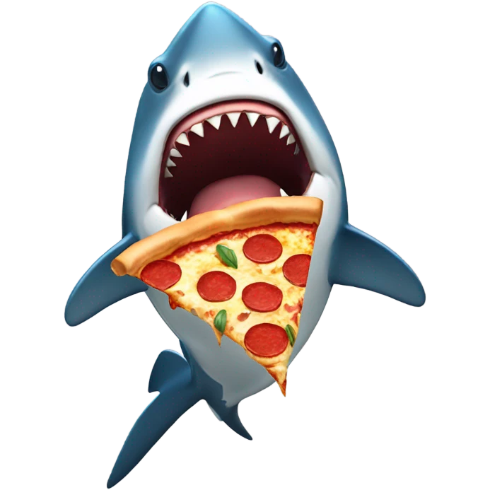 Shark eating pizza  emoji
