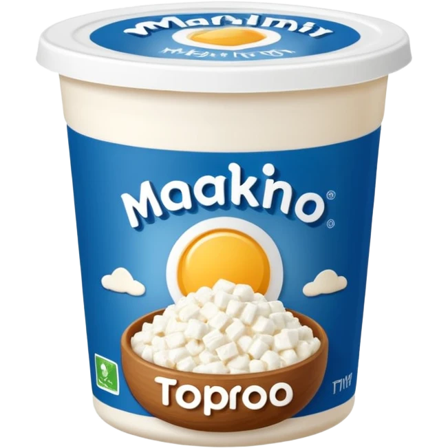 a pack of cottage cheese with the label "мягкий творог" emoji