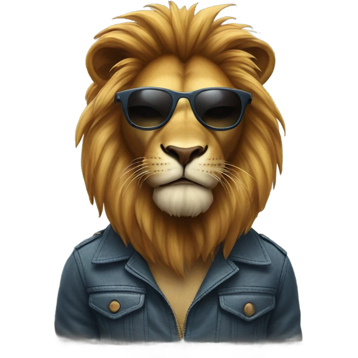 Lion with sunglasses emoji