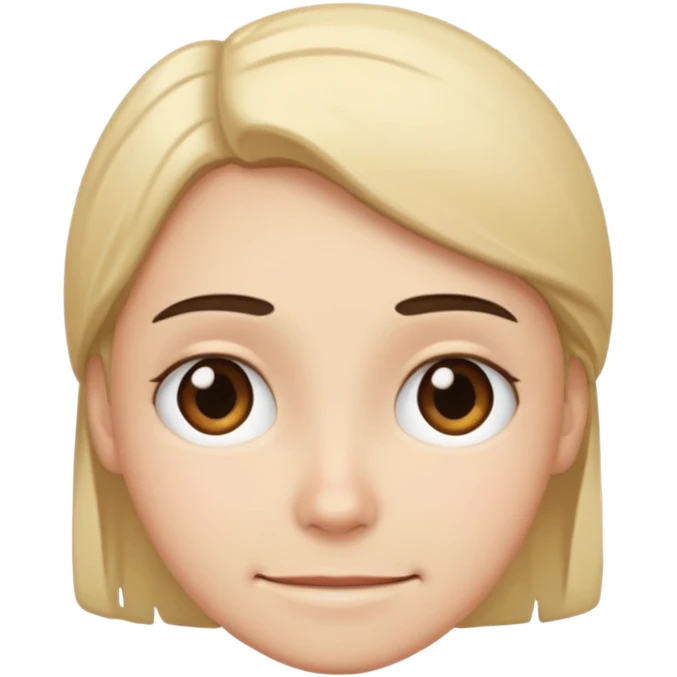 A smile but with the sad eyebrow emoji