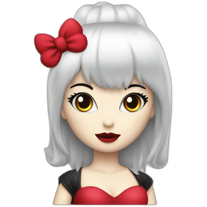 hello kitty elvira emoji