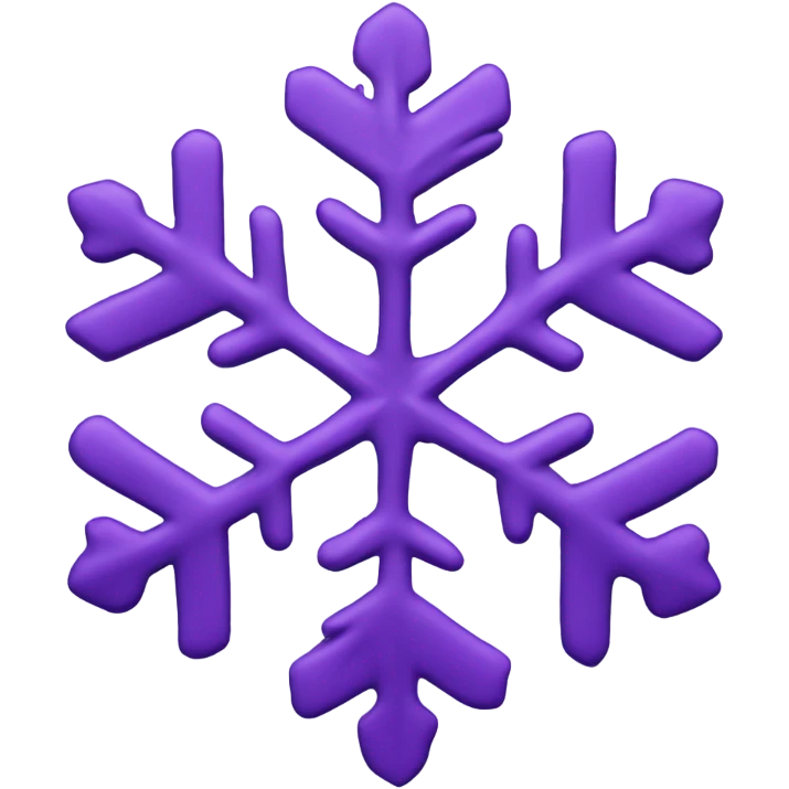 Purple snowflake emoji