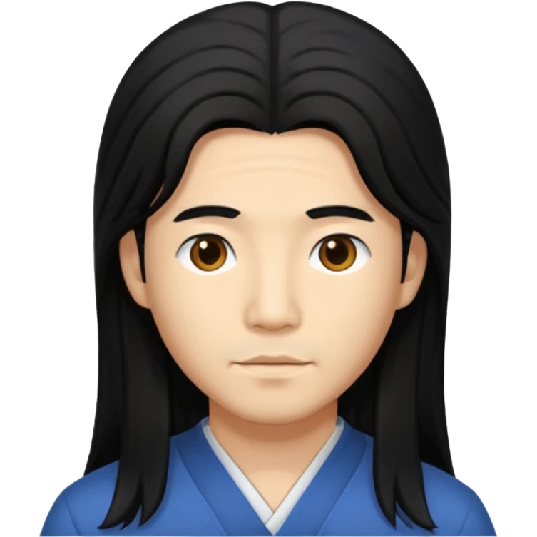 Korean man that looks Korean with long hair  emoji