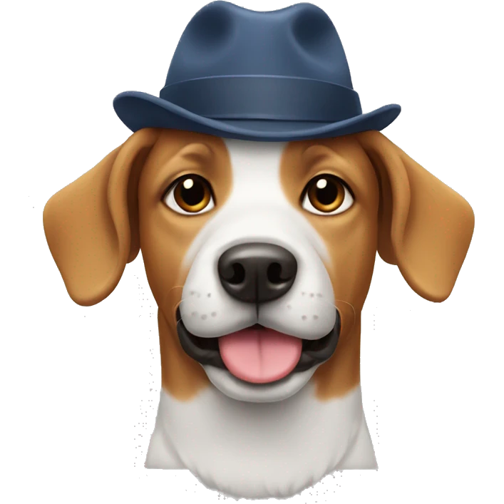 dog with hat emoji